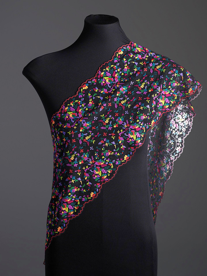 Эластичное кружево э734п микс