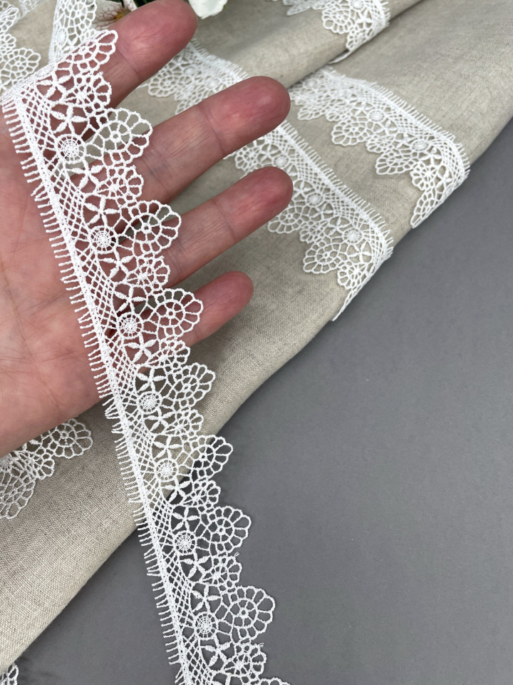 Кружево макраме М248 молочный