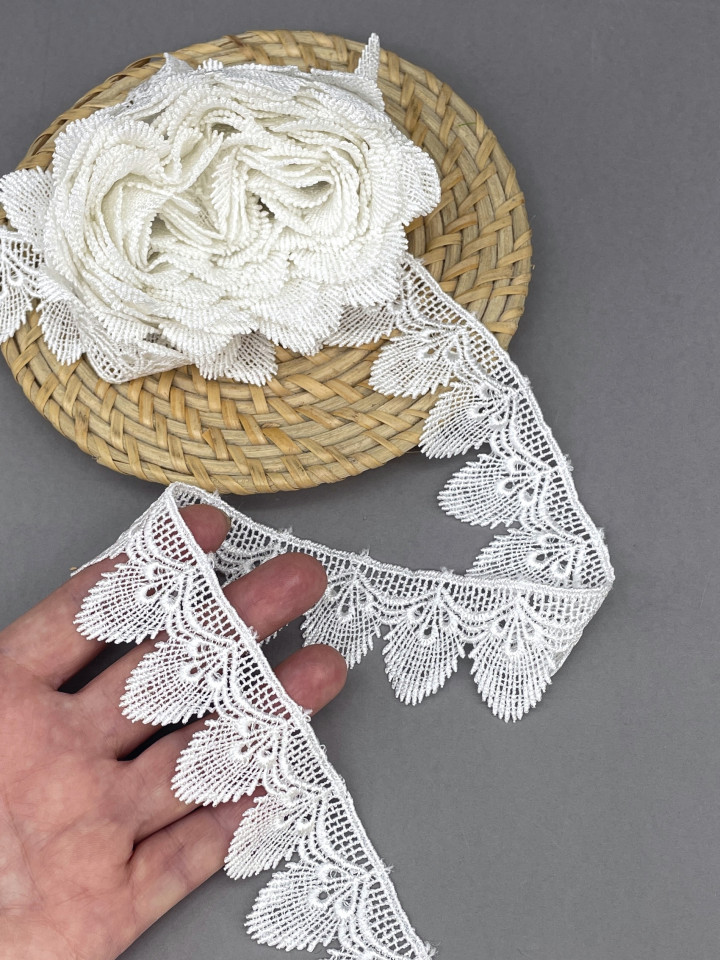 Кружево макраме М249 молочный