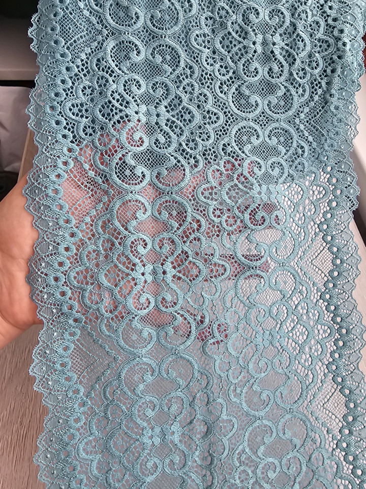 Эластичное кружево 4 цвет бирюзово-мятный