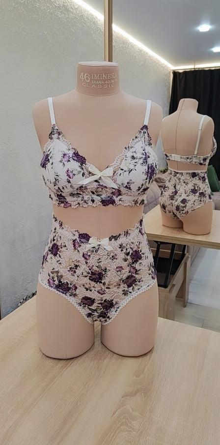 Эластичное кружево Э599п цветочный микс с черепами