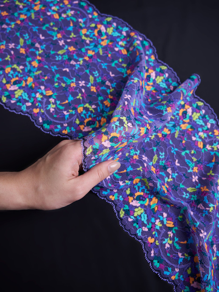 Эластичное кружево э735п микс