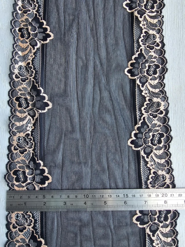 Эластичное кружево э410п цвет чёрный