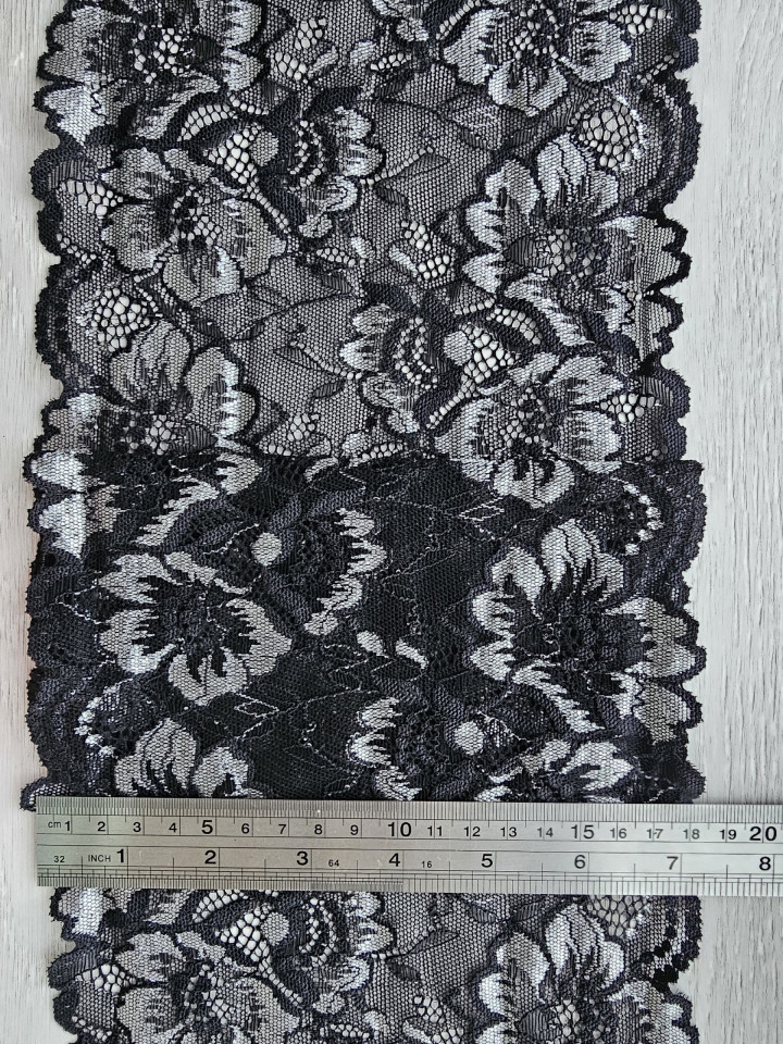 Эластичное кружево э715п цвет чёрный