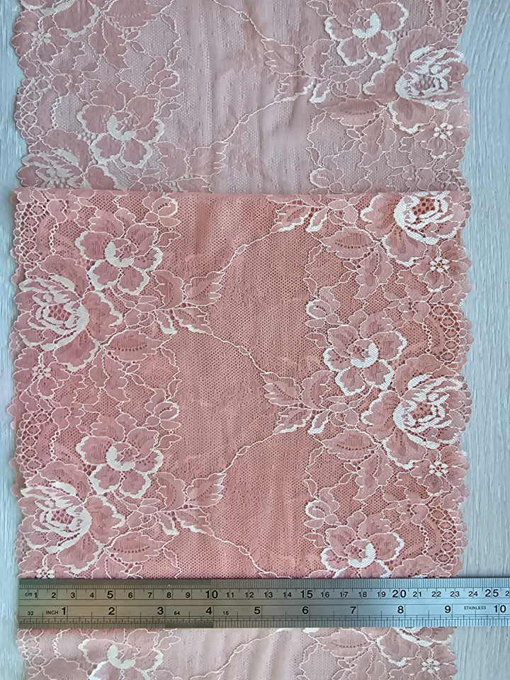 Эластичное кружево э607п цвет бледный пурпурно-розовый