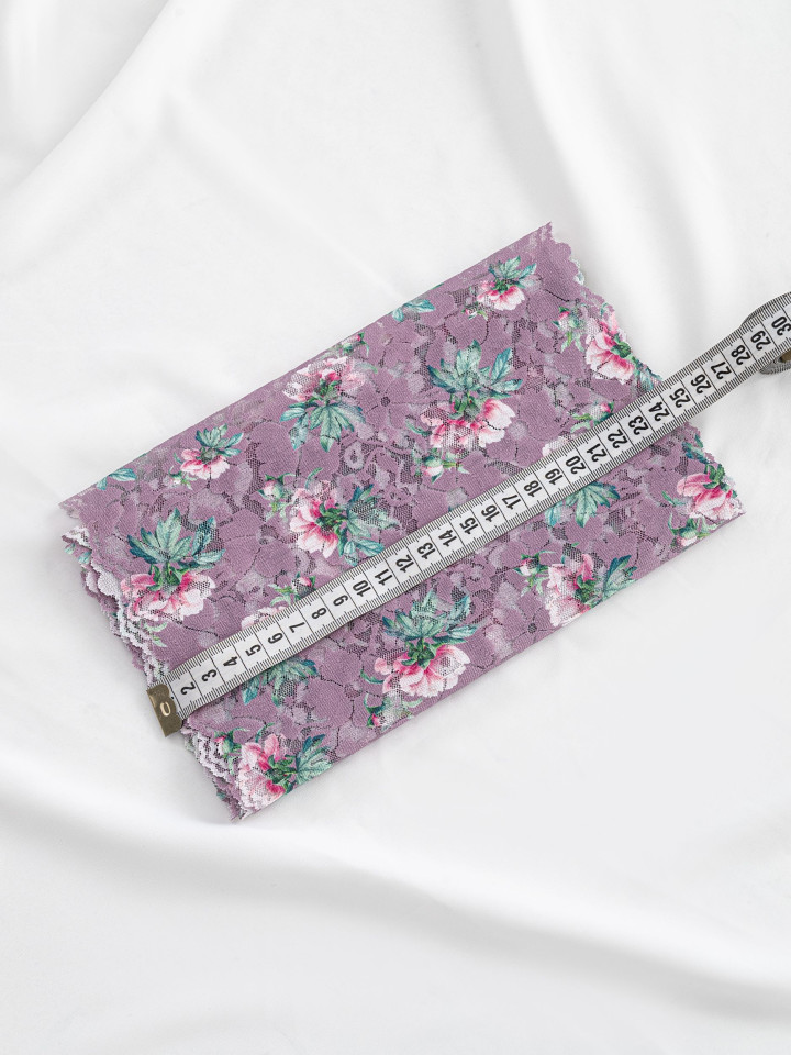 Эластичное кружево э717п цвет сиреневый пыльный