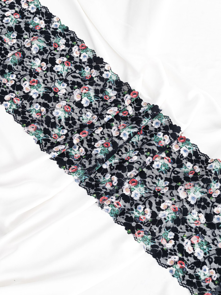 Эластичное кружево э720п цвет чёрный