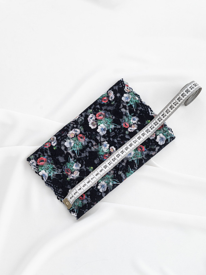 Эластичное кружево э720п цвет чёрный