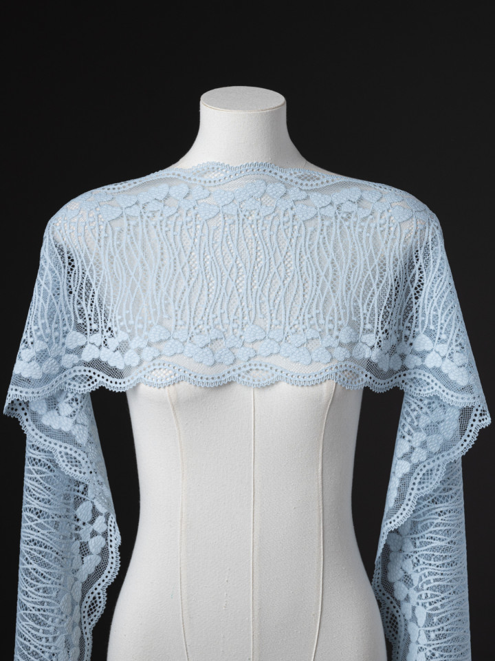 Эластичное кружево Э615п цвет светло-голубой