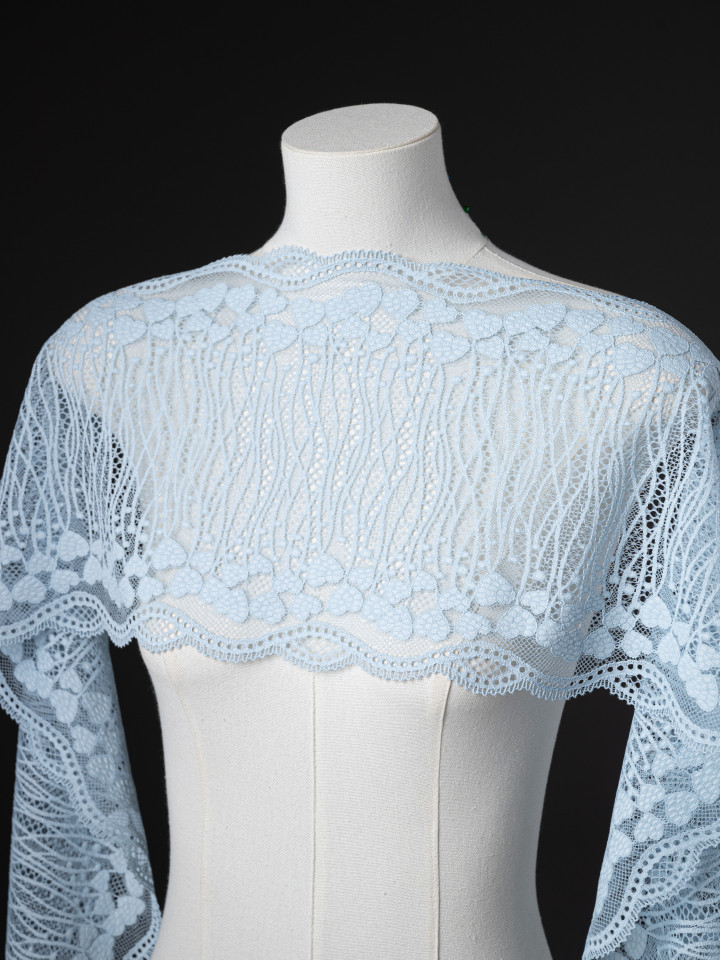 Эластичное кружево Э615п цвет светло-голубой