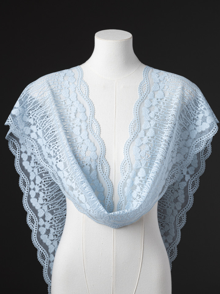 Эластичное кружево Э615п цвет светло-голубой