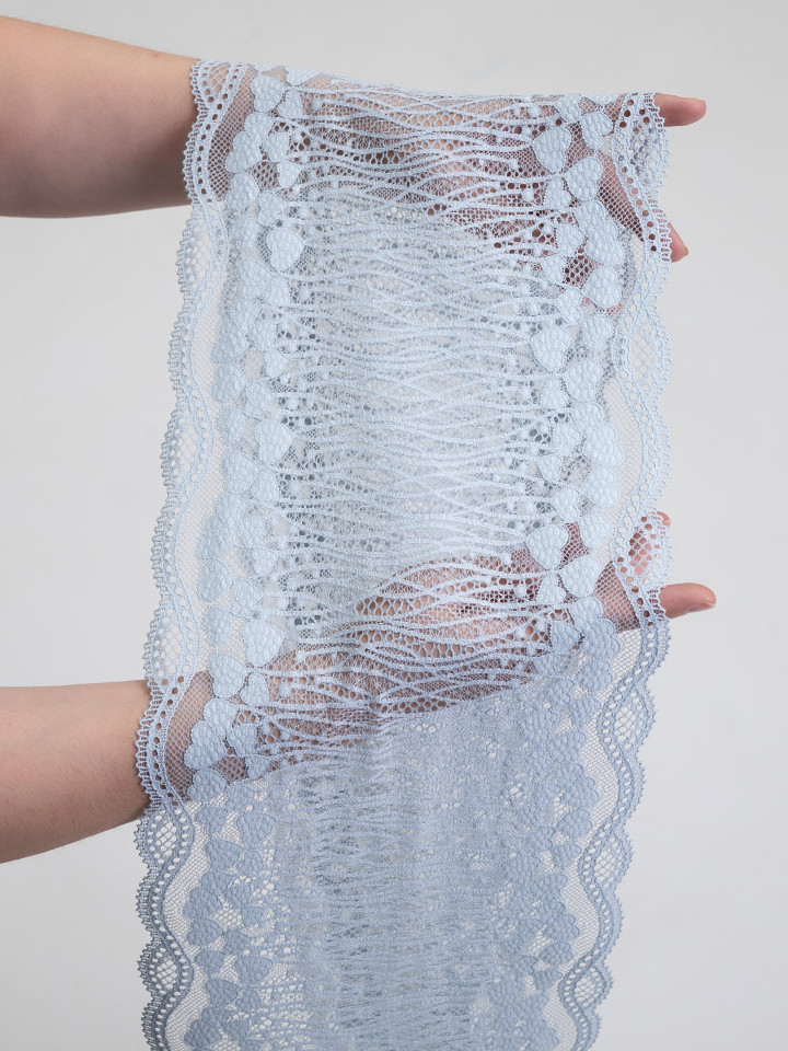 Эластичное кружево Э615п цвет светло-голубой