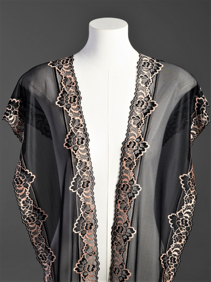 Эластичное кружево э410п цвет чёрный