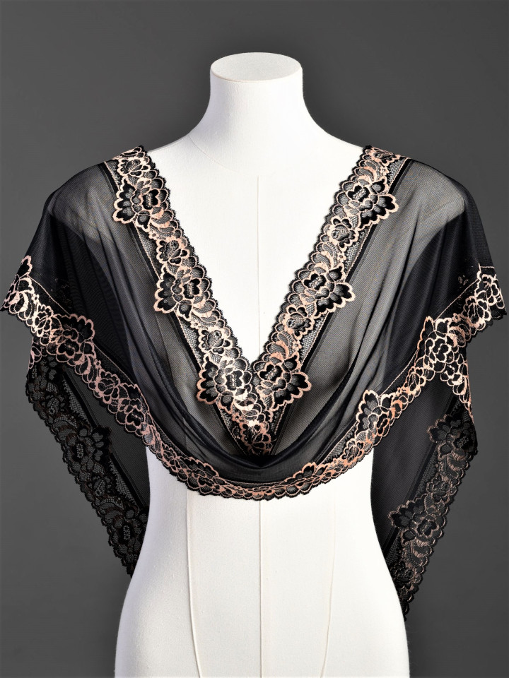 Эластичное кружево э410п цвет чёрный