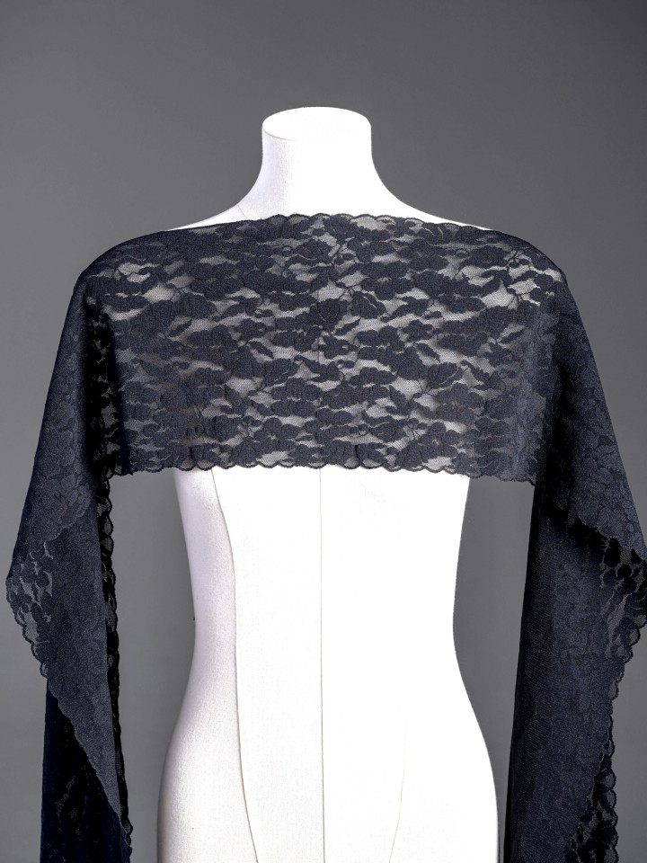 Эластичное кружево Э724п цвет чёрный