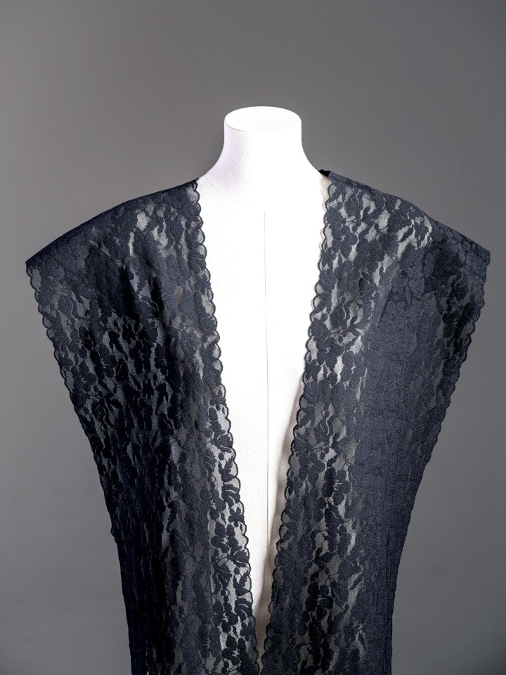 Эластичное кружево Э724п цвет чёрный