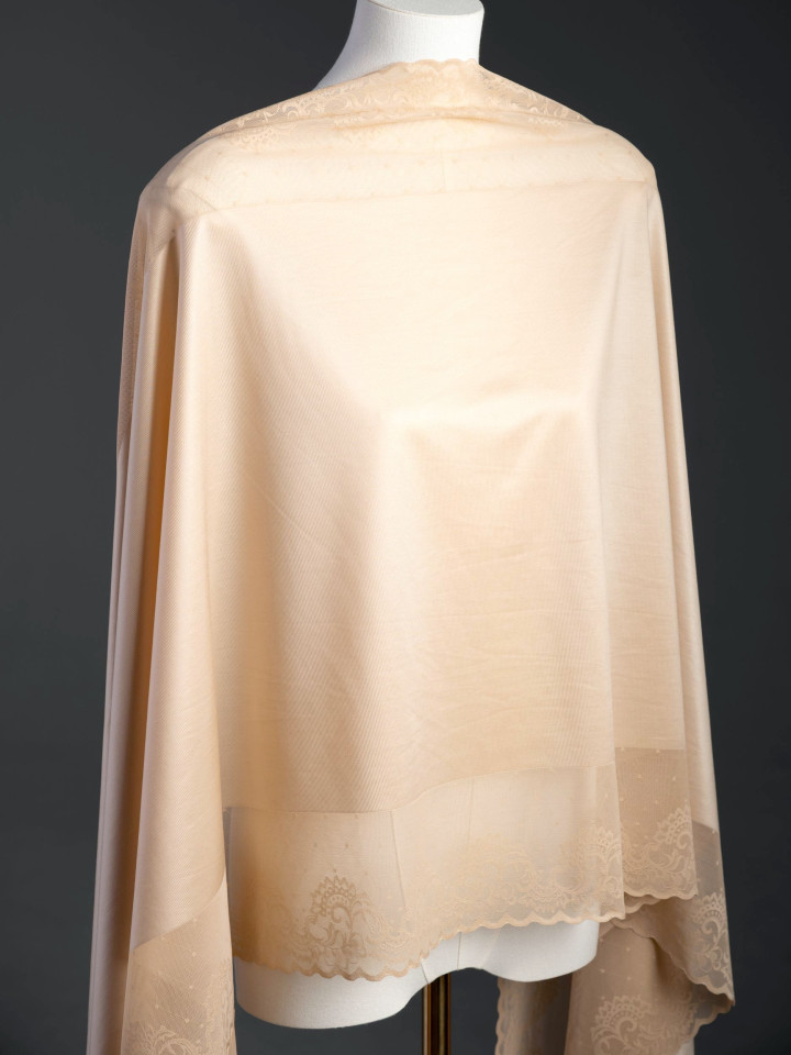 Микрофибра утяжка с кружевом Э726п плотная, тяжёлая, упругая