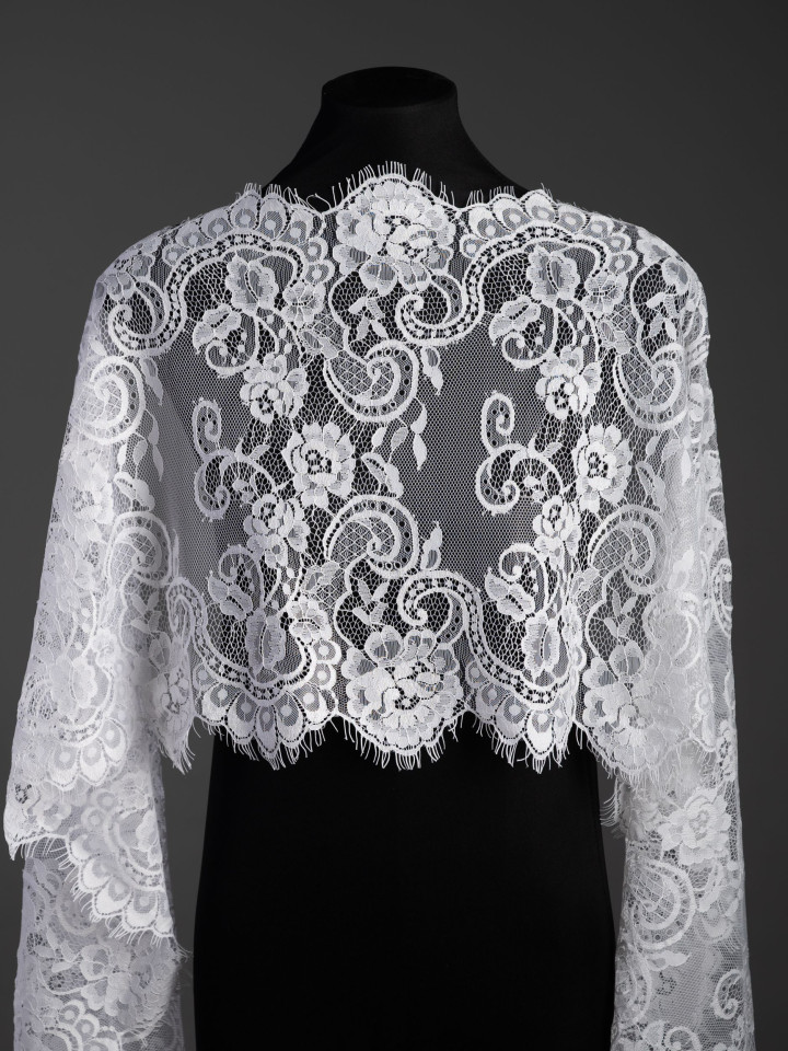 Кружево с ресничками шантильи Р424 (цена за купон 280см*40см)