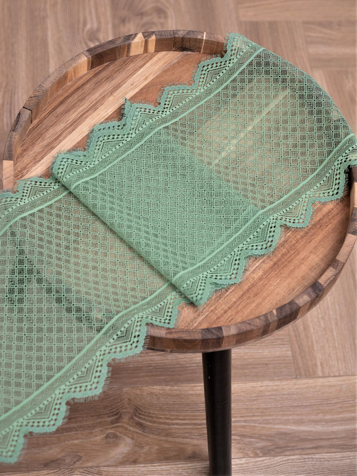 Эластичное кружево э609п цвет зелёный