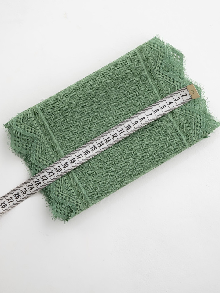 Эластичное кружево э609п цвет зелёный