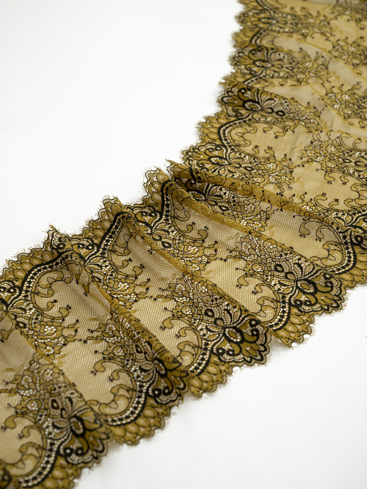 Эластичное кружево Э580_1п цвет хаки