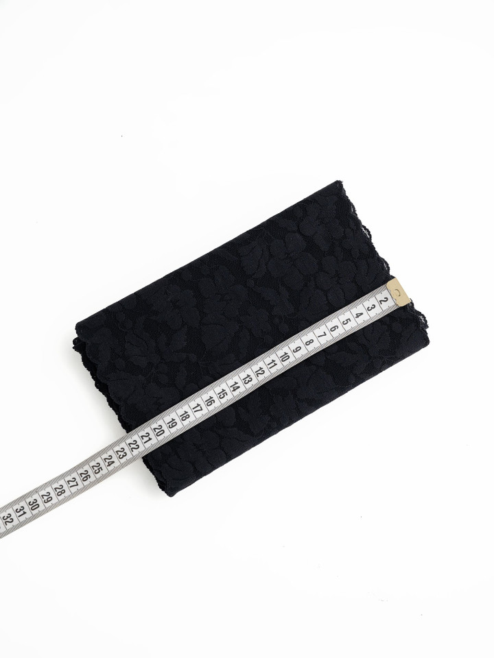 Эластичное кружево Э724п цвет чёрный