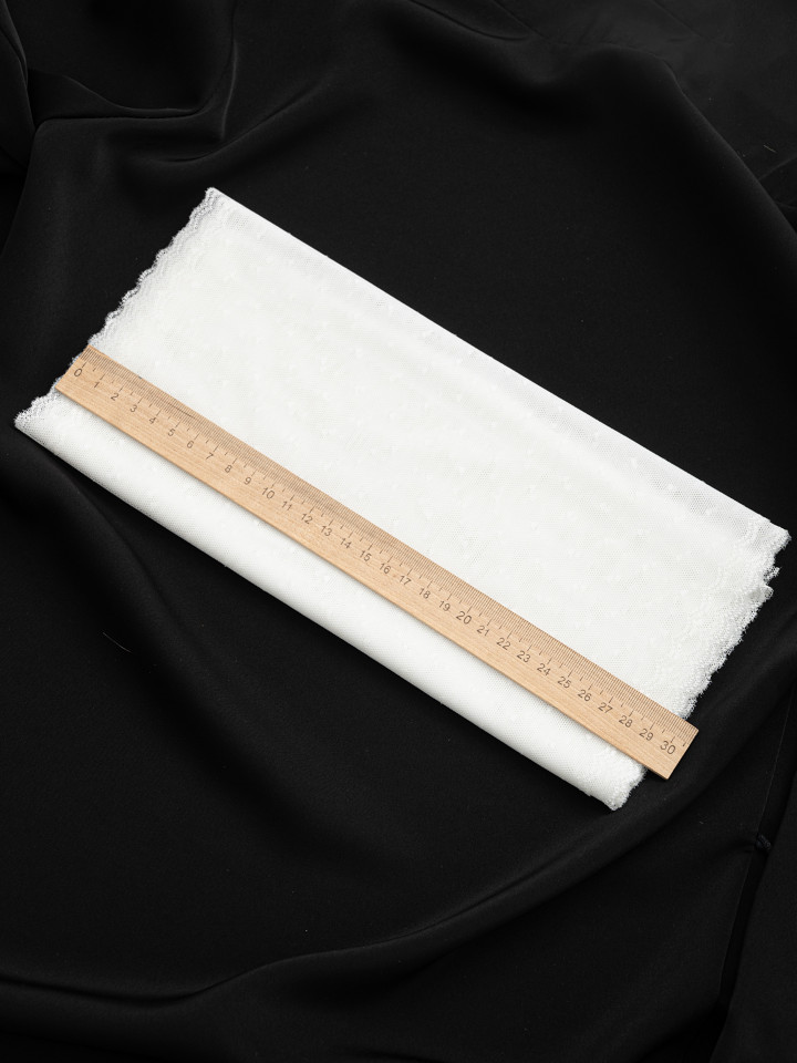 Эластичное кружево 712п молочный