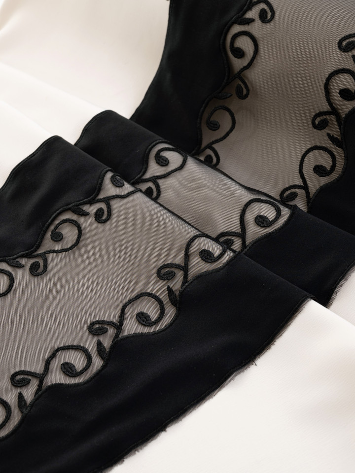 Эластичное кружево 705п чёрный