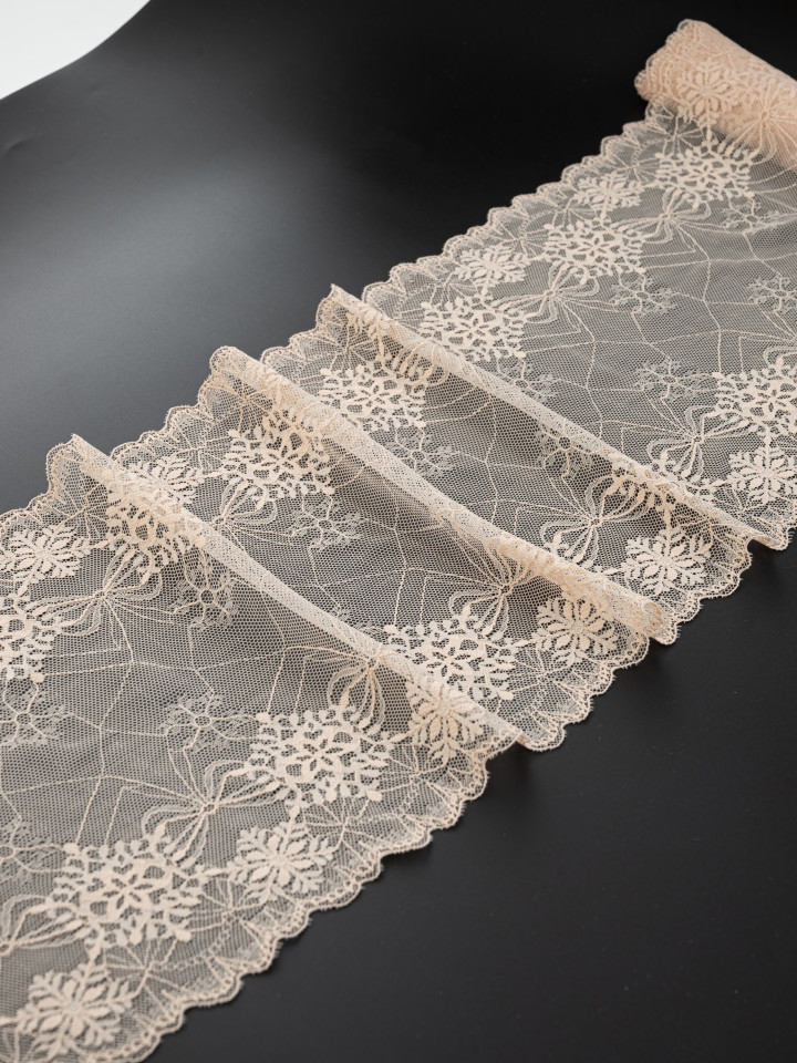 Эластичное кружево Э706п цвет бежевый