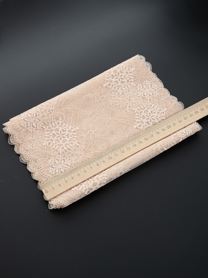 Эластичное кружево Э706п цвет бежевый