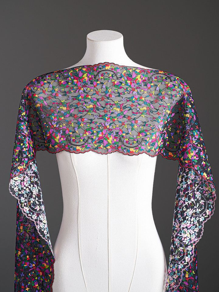 Эластичное кружево э734п микс