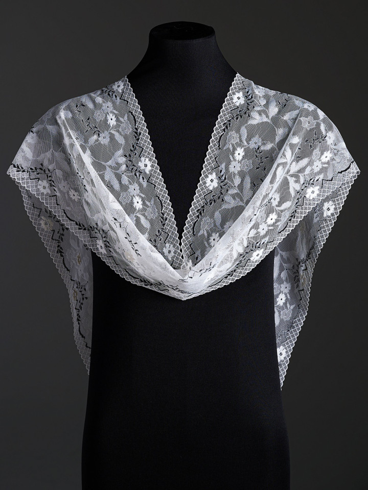 Эластичное кружево э739п белый, чёрный