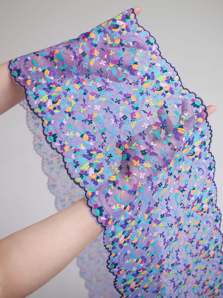 Эластичное кружево э735п микс