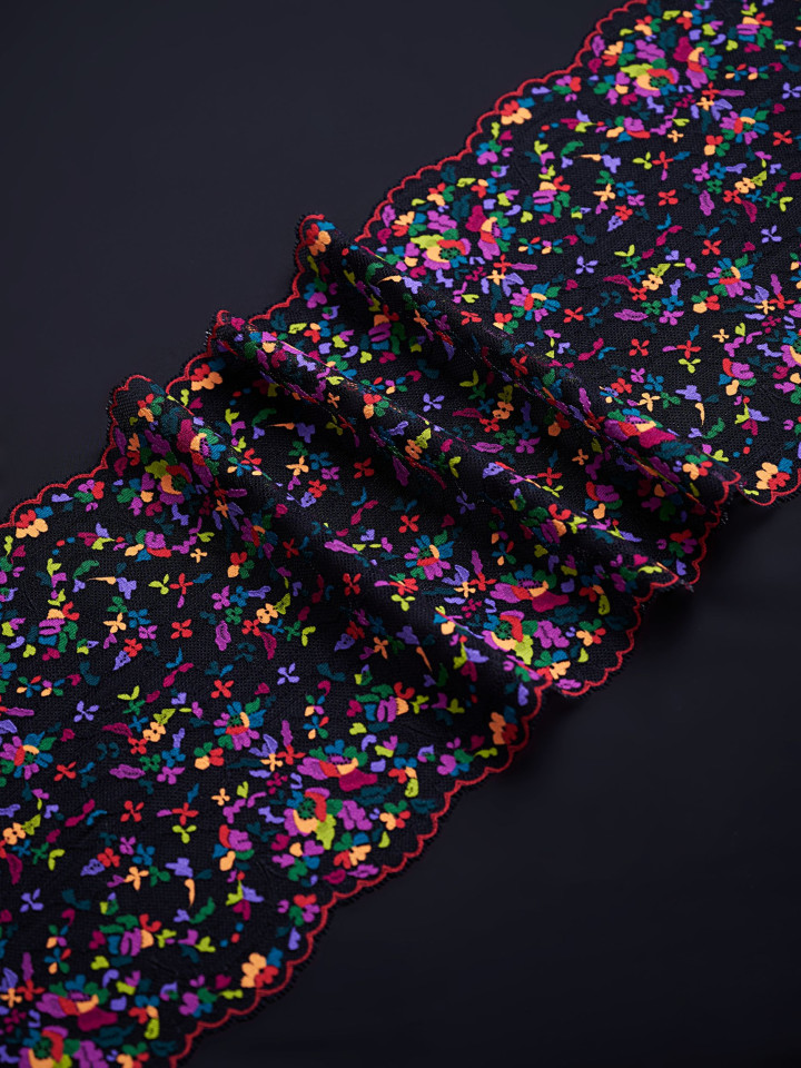 Эластичное кружево э734п микс