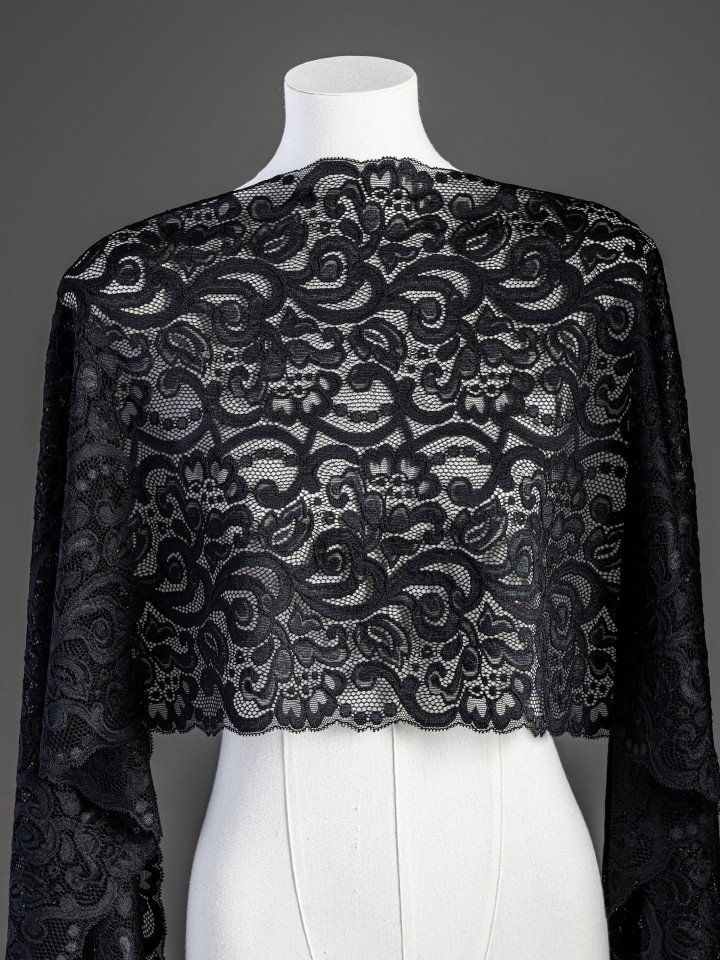 Эластичное кружево э701п цвет чёрный