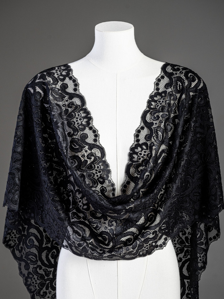 Эластичное кружево э701п цвет чёрный