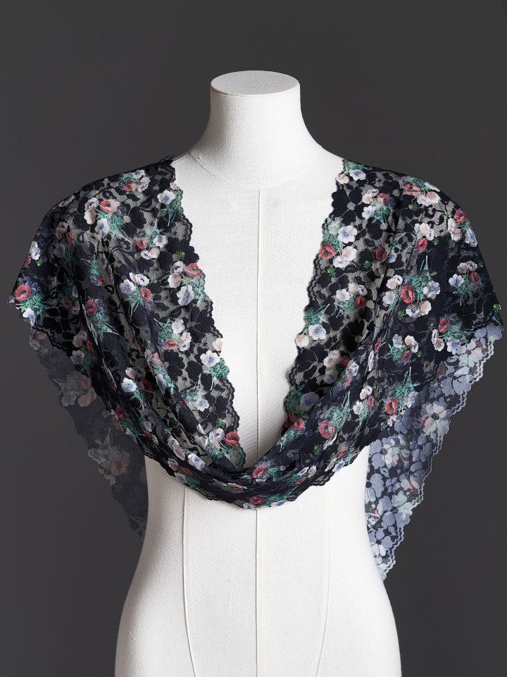 Эластичное кружево э720п цвет чёрный