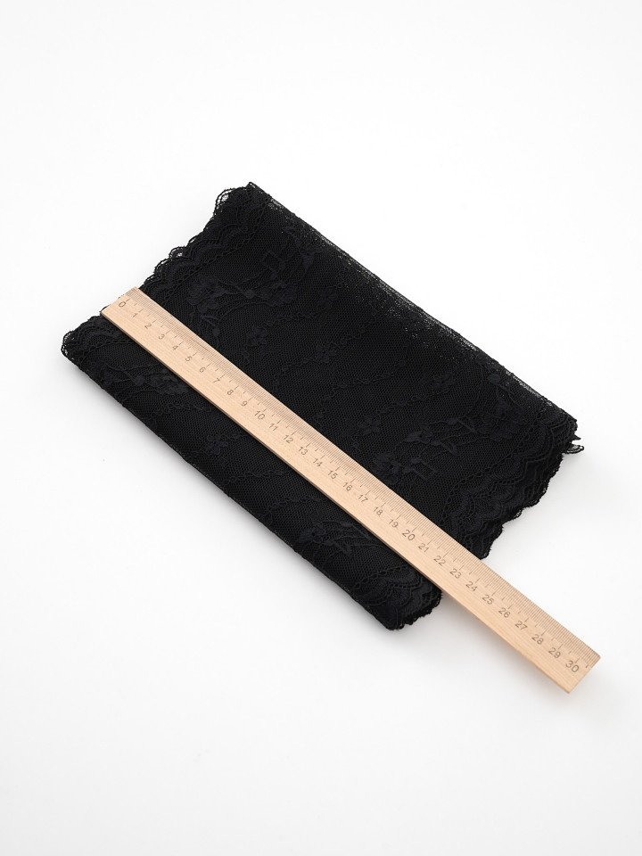 Эластичное кружево Э700п цвет чёрный