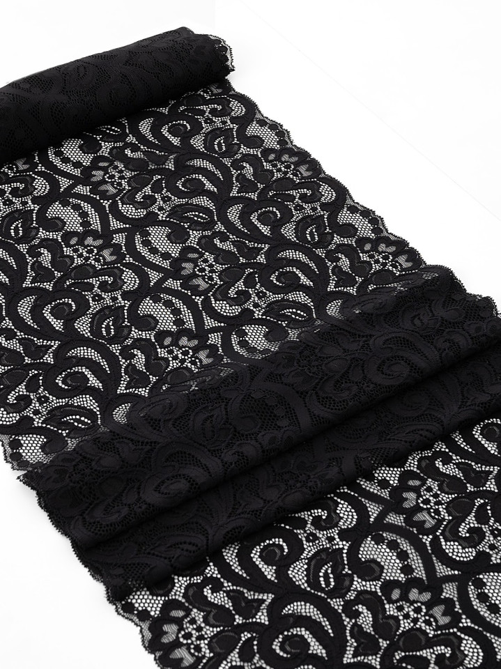 Эластичное кружево э701п цвет чёрный