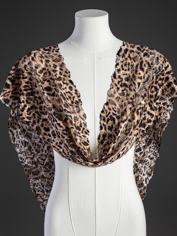 Эластичное кружево 693п леопард