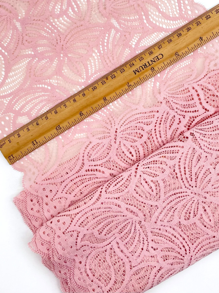 Эластичное кружево Э946 цвет розовый