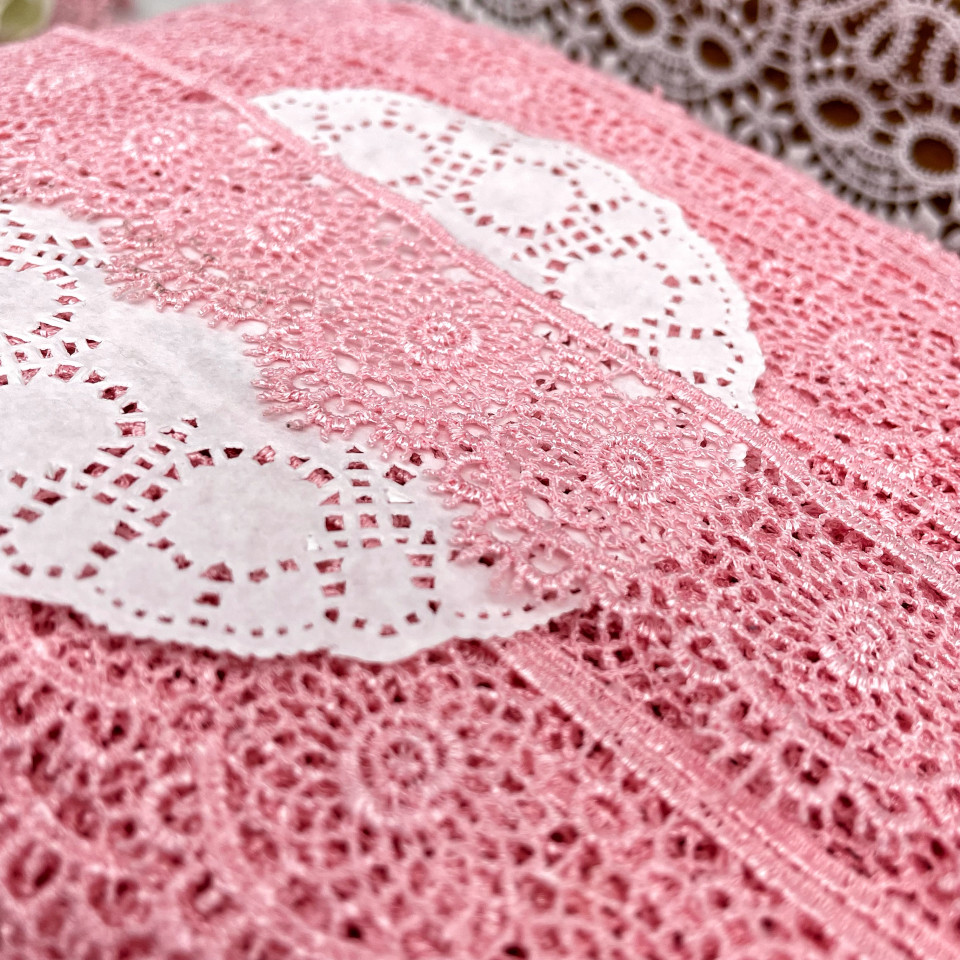 Кружево макраме М214 цвет розовый