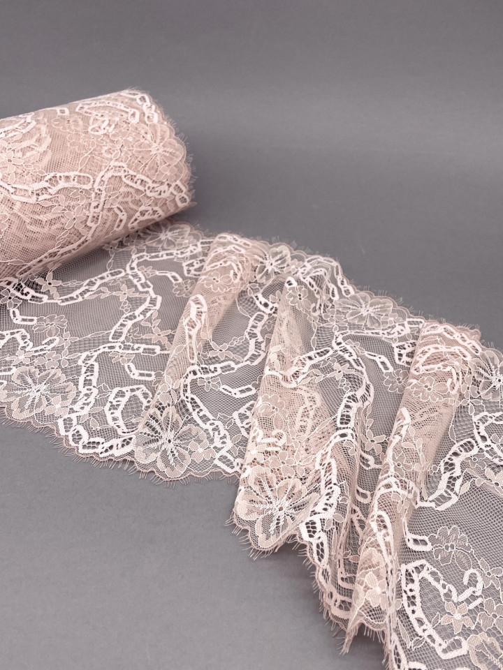 Эластичное кружево Э672п цвет телесно-розовый