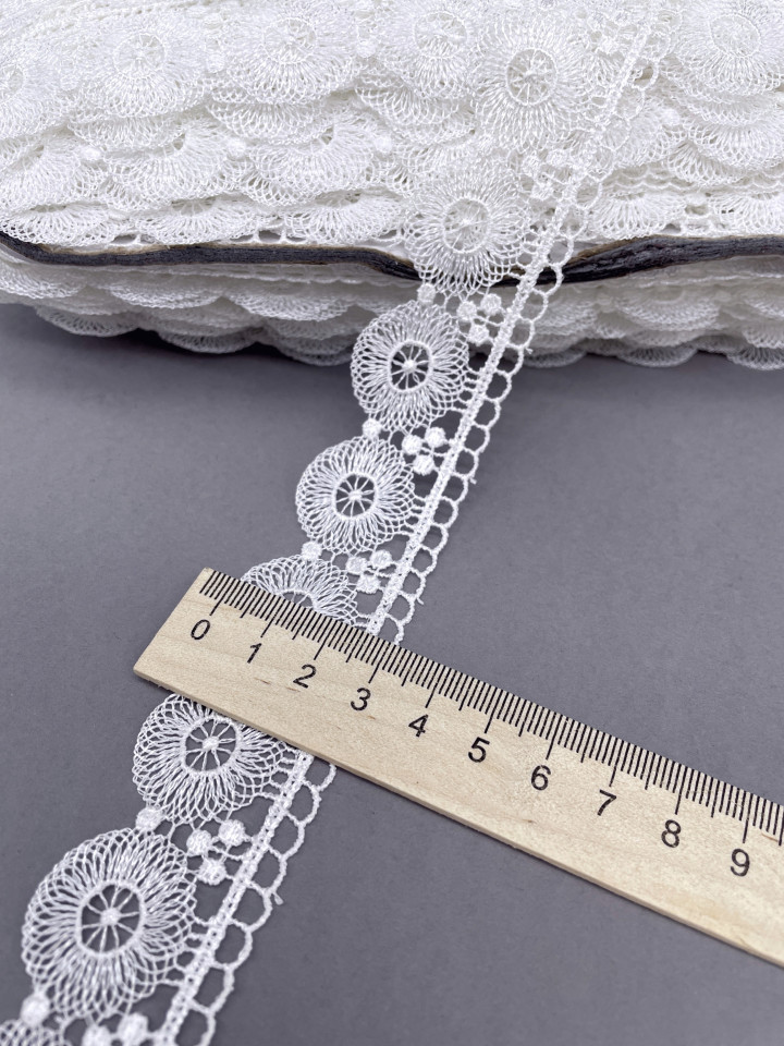 Кружево макраме М246 молочный