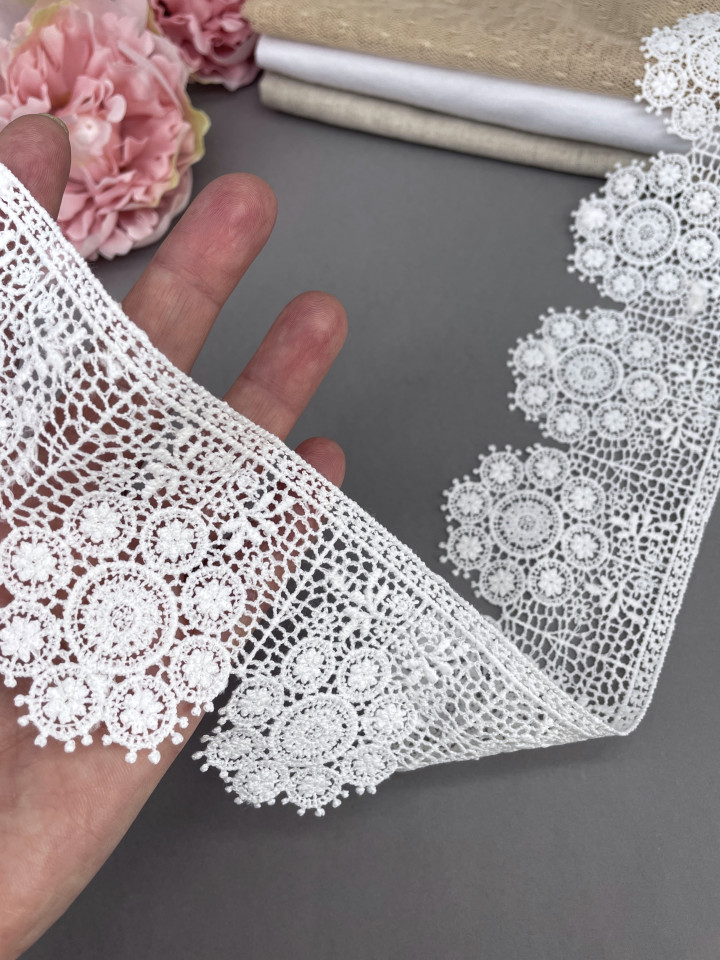 Кружево макраме М250 молочный