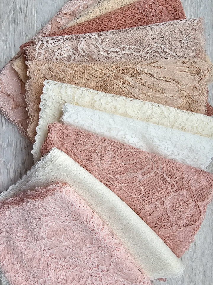 Эластичные кружева 30м (10 отрезов пo 3м)