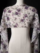 Эластичное кружево Э599п цветочный микс с черепами Эластичное кружево Э599п цветочный микс с черепами