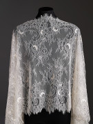 Кружево с ресничками шантильи Р438 (цена за купон 63см*290см) сливочный