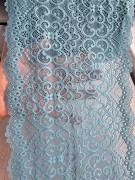 Эластичное кружево э541п цвет сине-бирюзовый