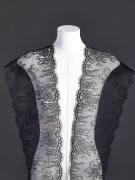 Кружево с ресничками шантильи Р420 (цена за купон 300см*21см) чёрный Кружево с ресничками шантильи Р420 (цена за купон 300см*21см) чёрный